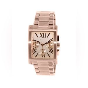 GUESS ROSE GOLD TONE,SS, ROMAN #'S DIAL,CHRONOGRAPH CLASSIC‎ WATCH-U0450L3.